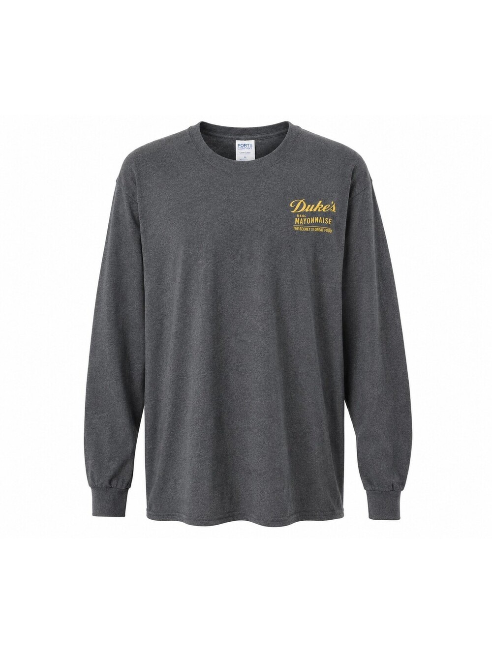 Duke's Mayo XL Long Sleeve Shirt Embroidered Foodie Workwear Graphic Tee